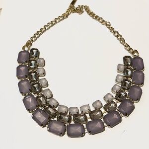 inc. Statement Necklace with Tiered Shades of Purple